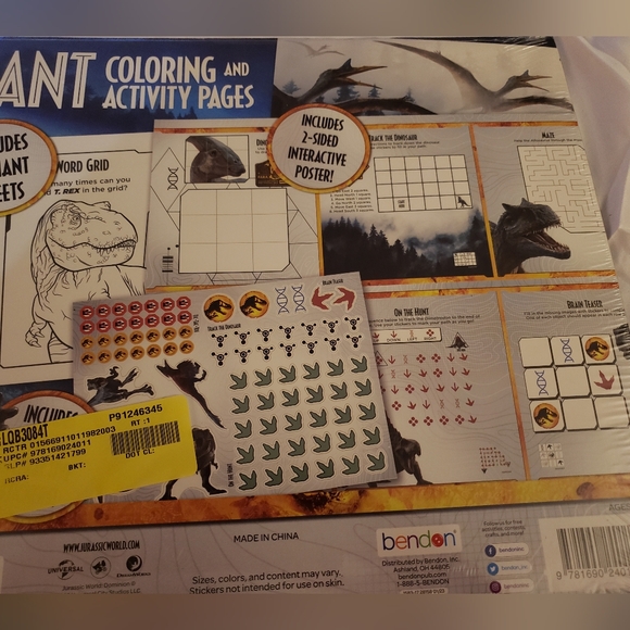 Jurassic World Dominion Giant Coloring Book with Stickers, 12 Pages (Paperback) - Picture 6 of 9